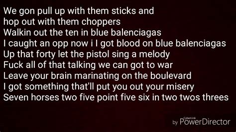 blue balenciagas lyrics.